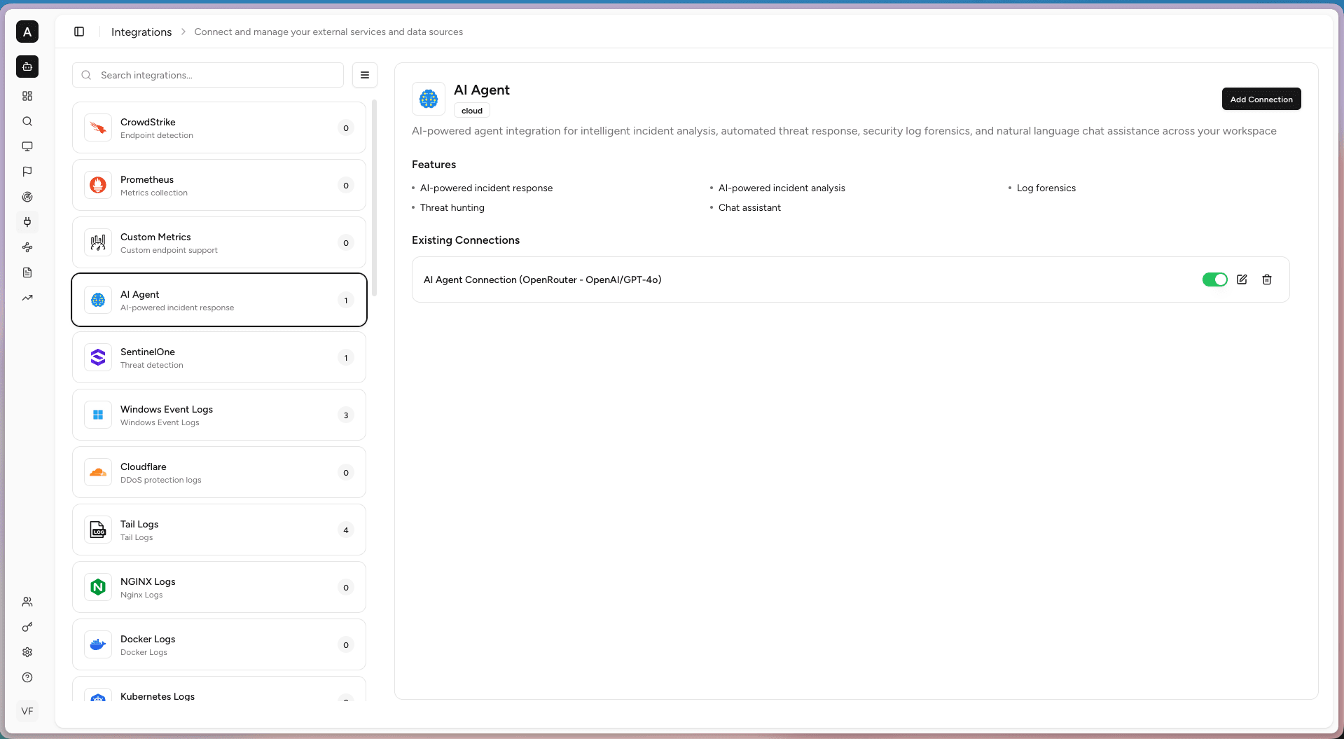 AI Agent integration with an existing connection